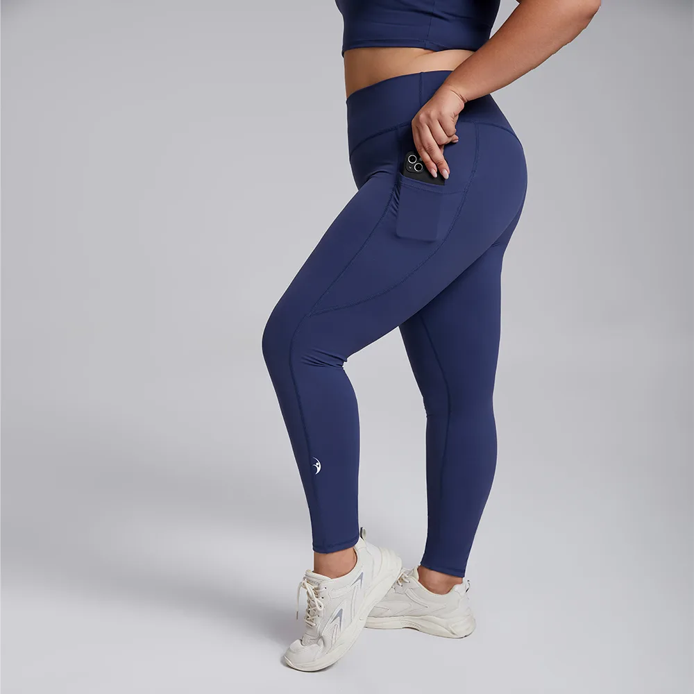 Leggings With Side Pockets Blue
