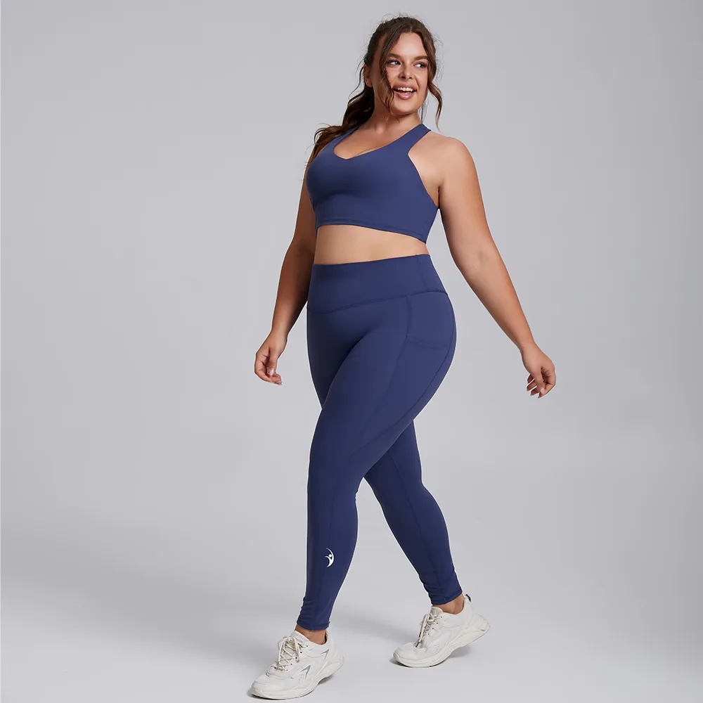 Leggings With Side Pockets Blue