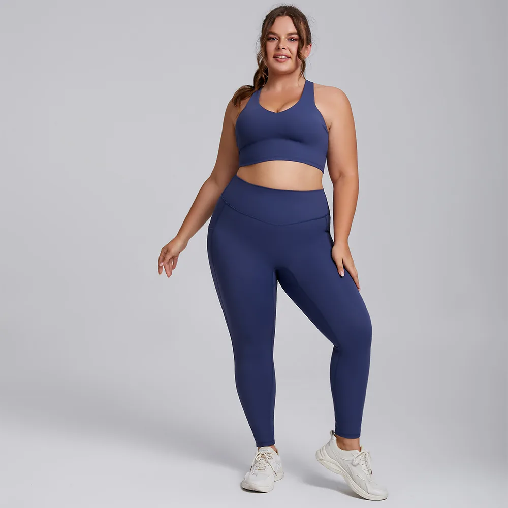 Leggings With Side Pockets Blue