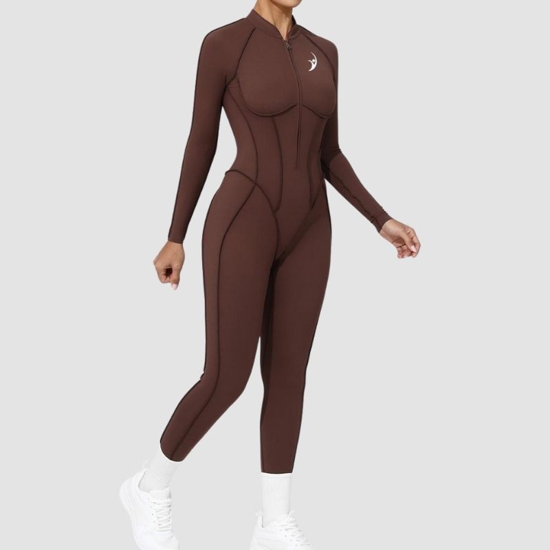 Brown-Long-Sleeve-Jumpsuit-2