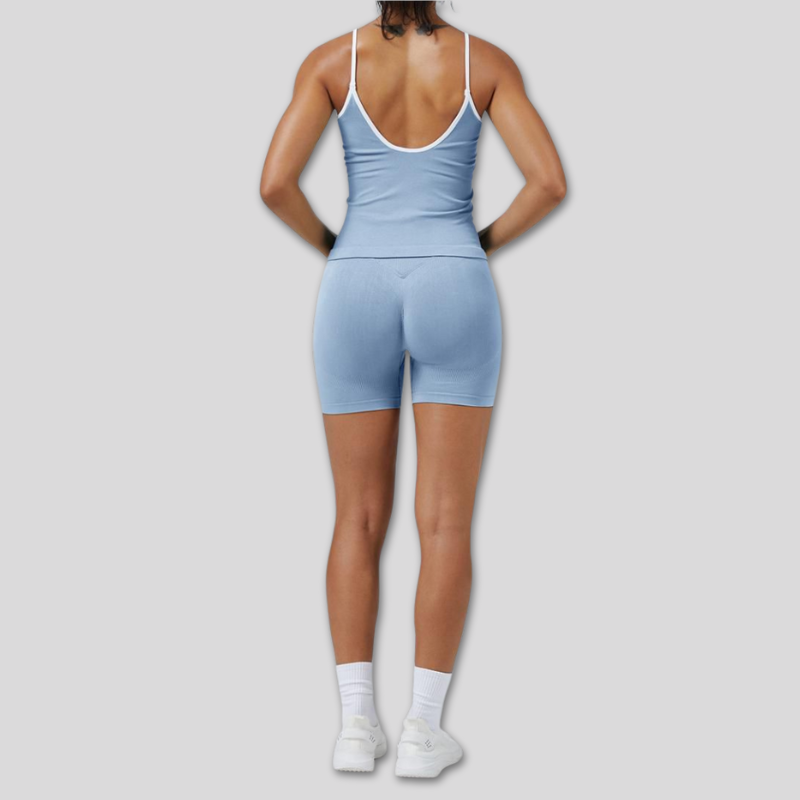 Blue Motion Shorts Set-1
